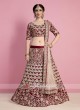 Velvet Silk Maroon Lehenga for Dulhan