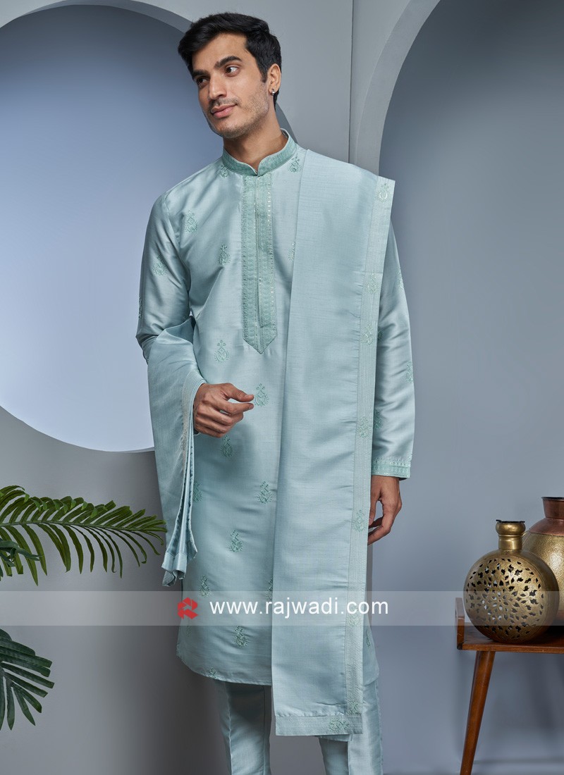 W sky clearance blue kurta