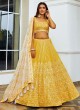 Stunning Yellow Lehenga Choli With Sequins Work