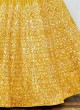 Stunning Yellow Lehenga Choli With Sequins Work