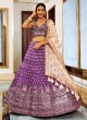 Purple Designer Sequins Work Lehenga Choli