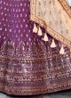 Purple Designer Sequins Work Lehenga Choli