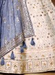 White Designer Sequins Work Lehenga Choli