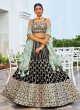 Dazzling Black Sequins Work Lehenga Choli