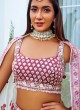 Onion Pink Lehenga Choli Embellished With Sequins