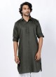 Olive Green Pathani Suit For Men