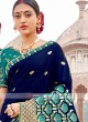 Blue Color Banarasi Silk Saree