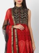 Red And Black Anarkali Suit