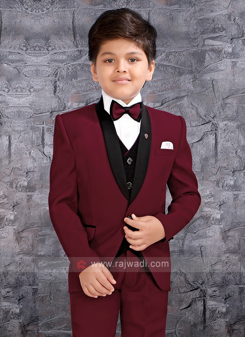 Maroon 2025 wedding suit