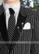 Boys Black Striped Suit