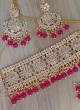 Gold Plated Chokar Necklace Set In Floral Motifs