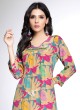 Multi Color Fancy Printed Kurti With Beads Work