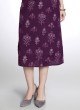 Readymade Purple Fancy Printed Muslin Silk Kurti