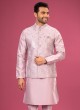 Stylish Onion Pink Nehru Jacket Set