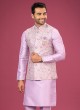 Designer Lavender Color Nehru Jacket Set