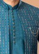 Rama Green Readymade Art Silk Nehru Jacket
