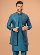 Rama Green Readymade Art Silk Nehru Jacket