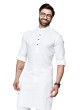 White Cotton Silk Kurta Pajama