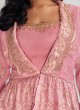 Shagufta Stylish Onion Pink Georgette Palazzo Suit