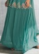 Shagufta Peplum Style Designer Rama Green Salwar Suit