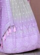 Off White & Lavender Traditional Readymade Lehenga Choli