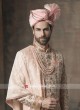 Golden Cream Color Sherwani with Stylish Dupatta