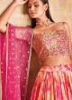 Shagufta Pink Shaded Designer Choli Suit