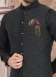 Fancy Black Color Nehru Jacket Suit