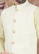 Lucknowi Work Nehru Jacket Suit