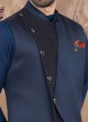 Attractive Cowl Style Nehru Jacket Set