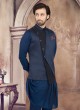 Attractive Cowl Style Nehru Jacket Set