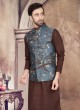 Printed Nehru Jacket Suit