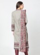 Khaki And Burgundy Color Churidar Suit