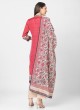 Pant Style Indian Red And Beige Color Suit