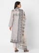 Pant Style Cotton Jute Suit In Light Beige Color