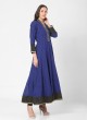 Blue And Black Color Anarkali Suit