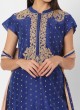 Blue And Khakhi Color Pant Style Suit