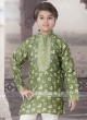 Mehndi Green & White Kurta Pajama