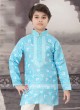 Sky Blue & White Kurta Pajama