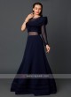 Party Gown In Navy Blue