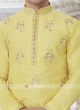 Art Silk Light Yellow Kurta Pajama