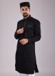 Ethnic Wear Pathani Suit In Black Color