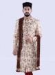 Wonderful Off White And Red Colour Sherwani