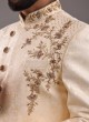 Groom Wear Sherwani In Jacquard Fabric