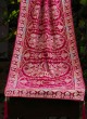 Rani Pink Multi Thread Velvet Fabric Dupatta