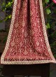 Red Groom Wear Embroidered Dupatta