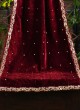 Dark Maroon Wedding Wear Dupatta