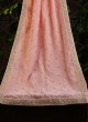 Peach velvet Dupatta With Sequins Work