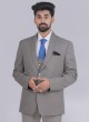 Grey Reception Wear Coat Suit For Men