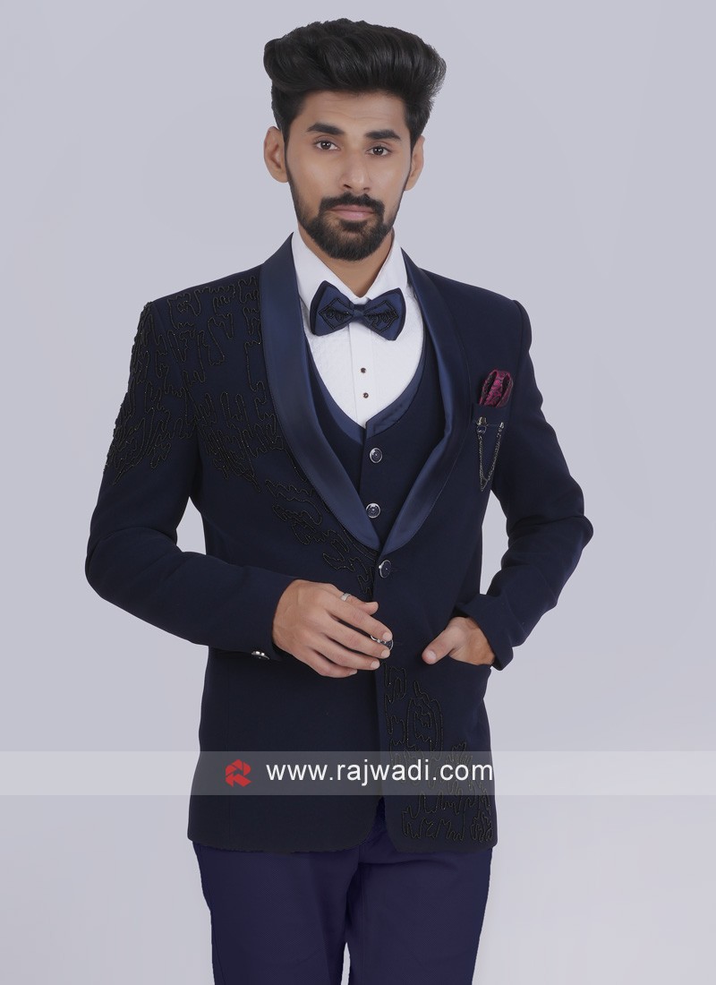 Imported Fabric Blue Suit For Men